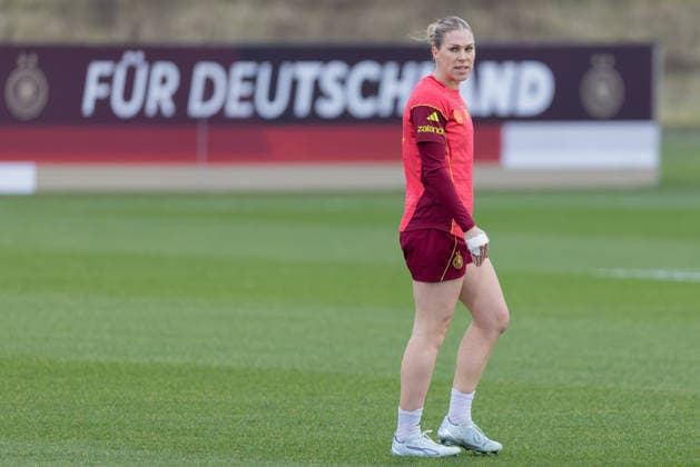 Training German womens national soccer team Rebecca Knaak Manchester City Training of the womens national team before the World Cup qualifiers against Slovenia and Norway on February 24, 2026 in Frankfurt am Main, Frankfurt am Main Hesse Germany DFB Campus