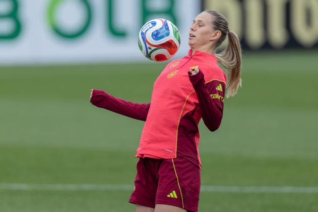 Training German national womens soccer team Klara Bühl FC Bayern Munich Training of the womens national team before the World Cup qualifiers against Slovenia and Norway on February 24, 2026 in Frankfurt am Main, Frankfurt am Main Hessen Germany DFB Campus