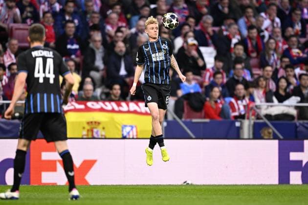 Atletico de Madrid v Club Brugge - UEFA Champions League MADRID, SPAIN - FEBRUARY 24 : Seys Joaquim defender of Club Brugge in action during the UEFA Champions League 2025 26 knockout phase play-off match second leg between Atletico de Madrid and Club Brugge on February 24, 2026 in Madrid, Spain, 24 02 2026 Madrid Spain  Copyright: xTomasxSiskx