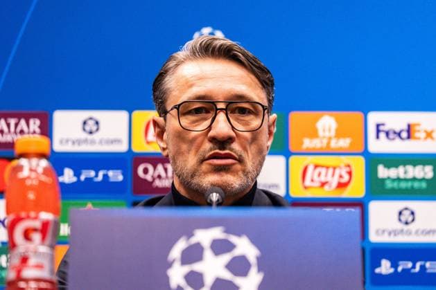 24 02 2026, Atalanta Bergamo vs Borussia Dortmund, UEFA Champions League, Playoffs second leg The press conference before the second leg with Niko Kovac Borussia Dortmund, coach and Jobe Bellingham Borussia Dortmund, 7 Regulations prohibit any use of photographs as image sequences and or quasi video Copyright: xBahhoxKarax