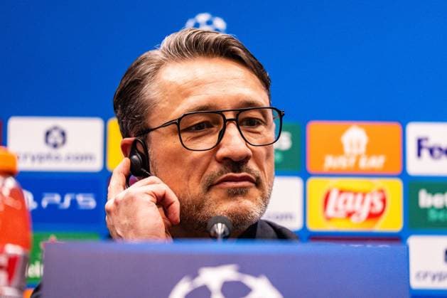 24 02 2026, Atalanta Bergamo vs Borussia Dortmund, UEFA Champions League, Playoffs second leg The press conference before the second leg with Niko Kovac Borussia Dortmund, coach and Jobe Bellingham Borussia Dortmund, 7 Regulations prohibit any use of photographs as image sequences and or quasi video Copyright: xBahhoxKarax