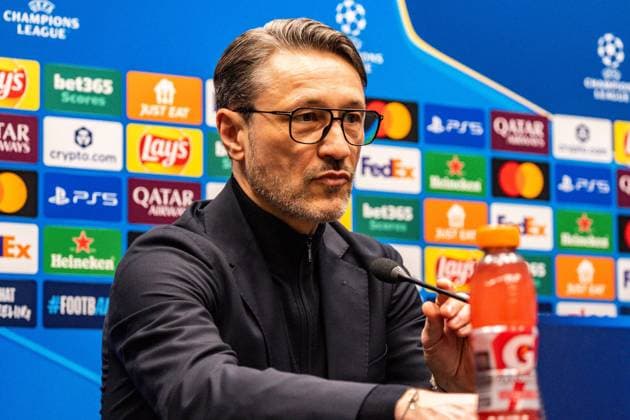 24 02 2026, Atalanta Bergamo vs Borussia Dortmund, UEFA Champions League, Playoffs second leg The press conference before the second leg with Niko Kovac Borussia Dortmund, coach and Jobe Bellingham Borussia Dortmund, 7 Regulations prohibit any use of photographs as image sequences and or quasi video Copyright: xBahhoxKarax