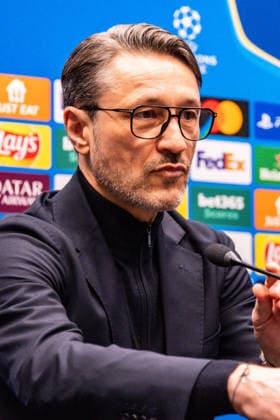 24 02 2026, Atalanta Bergamo vs Borussia Dortmund, UEFA Champions League, Playoffs second leg The press conference before the second leg with Niko Kovac Borussia Dortmund, coach and Jobe Bellingham Borussia Dortmund, 7 Regulations prohibit any use of photographs as image sequences and or quasi video Copyright: xBahhoxKarax