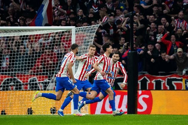 Cardoso (N5) celebrates Atletico de Madrid second goal during UEFA Champions League match between Atletico de Madrid and Club Brugge KV at the Estadio Riyadh Air Metropolitano in Madrid, Spain  Copyright: xAndresxLopezxSheridanxx xSPPx Sportspressphoto_SPR97164