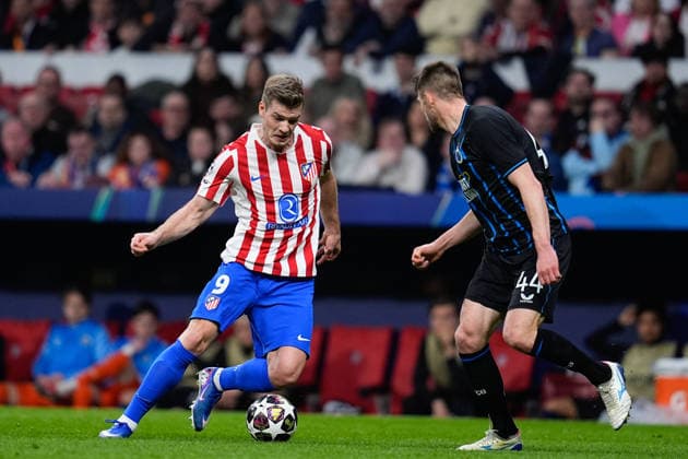 February 24, 2026, Madrid, Madrid, Spain: Alexander Sorloth of Atletico de Madrid in action during the UEFA Champions League 2025 26 KO play-offs Second Leg match between Atletico de Madrid and Club Brugge KV at Riyadh Air Metropolitano on February 24, 2026, in Madrid, Spain. Madrid Spain - ZUMAa181 20260224_zaa_a181_093 Copyright: xDennisxAgyemanx