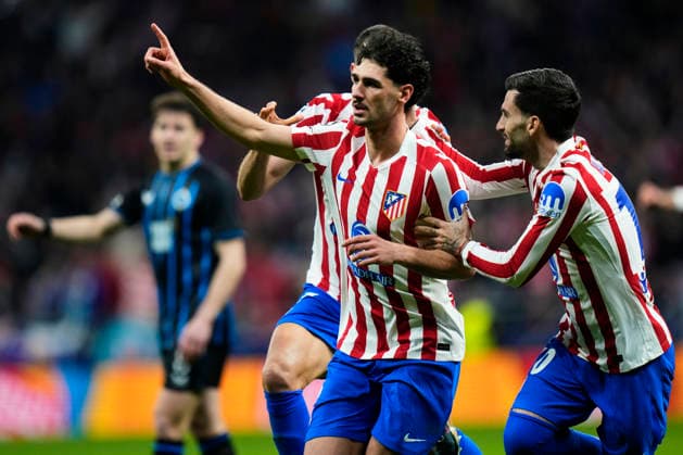 ESP: Atletico de Madrid - Club Brugge. UEFA Champions League. Round of 16. Second Leg. Johnny Cardoso of Atletico de Madrid celebrates after scoring the 2-1 during the UEFA Champions League match, between Atletico de Madrid and Club Brugge, Round of 16, second Leg, played at Riyadh Air Mertropolitano Stadium on February 24, 2026 in Madrid, Spain. kpng Copyright: xCesarxCebollax xPRESSINPHOTOx PS_260224_ATM_BRU_2526_062