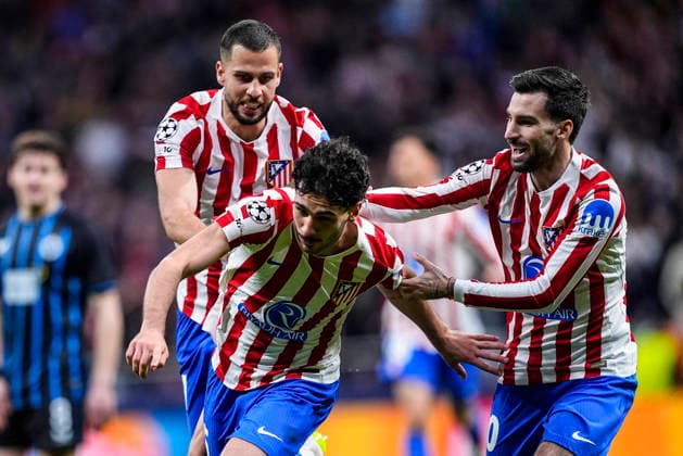 February 24, 2026, Madrid, Madrid, Spain: Johnny Cardoso of Atletico de Madrid celebrates a goal during the UEFA Champions League 2025 26 KO play-offs Second Leg match between Atletico de Madrid and Club Brugge KV at Riyadh Air Metropolitano on February 24, 2026, in Madrid, Spain. Madrid Spain - ZUMAa181 20260224_zaa_a181_115 Copyright: xOscarxJ.xBarrosox