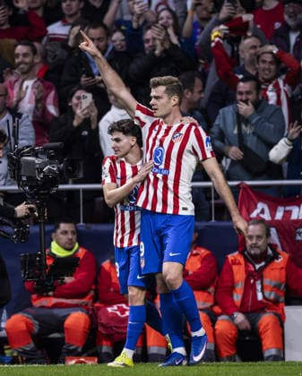 MADRID, SPAIN - FEBRUARY 24: Alexander Sørloth of Atletico de Madrid celebrates after scoring a goal during the UEFA Champions League 2025 26 match between Atletico de Madrid and Club Brugge at the Metropolitano Stadium in Madrid, Spain (Photo by Ricardo Nogueira Sports Press Photo)  Copyright: xPedroxLoureiro SportsxPressxPhotx Sportspressphoto_SPR97198