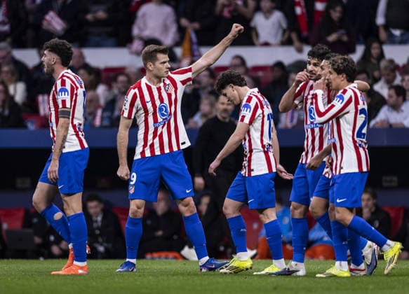 MADRID, SPAIN - FEBRUARY 24: Alexander Sørloth of Atletico de Madrid celebrates after scoring a goal during the UEFA Champions League 2025 26 match between Atletico de Madrid and Club Brugge at the Metropolitano Stadium in Madrid, Spain (Photo by Ricardo Nogueira Sports Press Photo)  Copyright: xPedroxLoureiro SportsxPressxPhotx Sportspressphoto_SPR97199