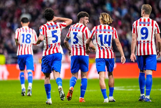 February 24, 2026, Madrid, Madrid, Spain: Johnny Cardoso of Atletico de Madrid celebrates a goal during the UEFA Champions League 2025 26 KO play-offs Second Leg match between Atletico de Madrid and Club Brugge KV at Riyadh Air Metropolitano on February 24, 2026, in Madrid, Spain. Atletico De Madrid V Club Brugge KV - UEFA Champions League 2025 26 KO Play-Offs Second Leg  - ZUMAa181 20260224_zaa_a181_127 Copyright: xOscarxJ.xBarrosox
