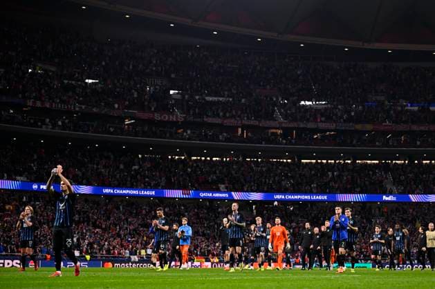 Atletico de Madrid v Club Brugge - UEFA Champions League MADRID, SPAIN - FEBRUARY 24 : Players Club Brugge after the game during the UEFA Champions League 2025 26 knockout phase play-off match second leg between Atletico de Madrid and Club Brugge on February 24, 2026 in Madrid, Spain, 24 02 2026 Madrid Spain  Copyright: xTomasxSiskx