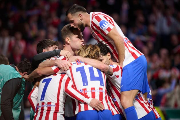 ATLETICO DE MADRID v CLUB BRUGGE KV. CHAMPIONS LEAGUE 2025 2026. ROUND KO PLAY-OFFS 2ND LEG MATCH. Atletico de Madrid s Alexander Sorloth celebrates goal with his teammates during Champions League 2025 2026, KO play-offs 2nd leg match. February 24 ,2026. (ALTERPHOTOS Jorge Ropero) MadridSpain  Copyright: xJorgexRoperox