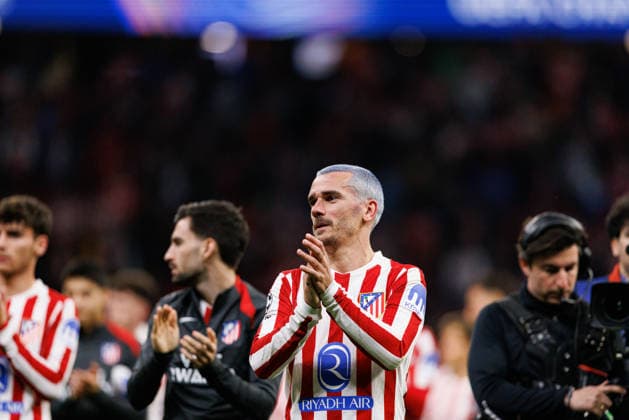 Antoine Griezmann seen during UEFA Champions League knock out phase game between Atletico de Madrid and Club Brugge KV (Maciej Rogowski Ball Raw Images) Madrid Riyadh Air Metropolitano Spain Copyright: xMaciejxRogowskix maciejrogowski_atletico_clubbrugge_2526-67