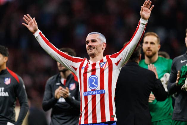 Antoine Griezmann seen during UEFA Champions League knock out phase game between Atletico de Madrid and Club Brugge KV (Maciej Rogowski Ball Raw Images) Madrid Riyadh Air Metropolitano Spain Copyright: xMaciejxRogowskix maciejrogowski_atletico_clubbrugge_2526-74