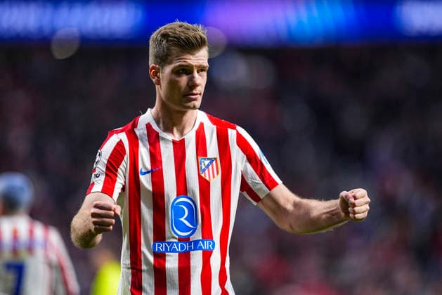 February 24, 2026, Madrid, Madrid, Spain: Alexander Sorloth of Atletico de Madrid celebrates a goal during the UEFA Champions League 2025 26 KO play-offs Second Leg match between Atletico de Madrid and Club Brugge KV at Riyadh Air Metropolitano on February 24, 2026, in Madrid, Spain. Madrid Spain - ZUMAa181 20260224_zaa_a181_138 Copyright: xOscarxJ.xBarrosox