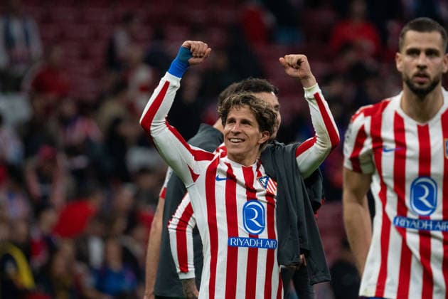 Giuliano Simeone (N20) celebrating the victory over Club Brugge after the UEFA Champions League match between Atletico de Madrid and Club Brugge KV at the Estadio Riyadh Air Metropolitano in Madrid, Spain  Copyright: xAndresxLopezxSheridanxx xSPPx Sportspressphoto_SPR97247