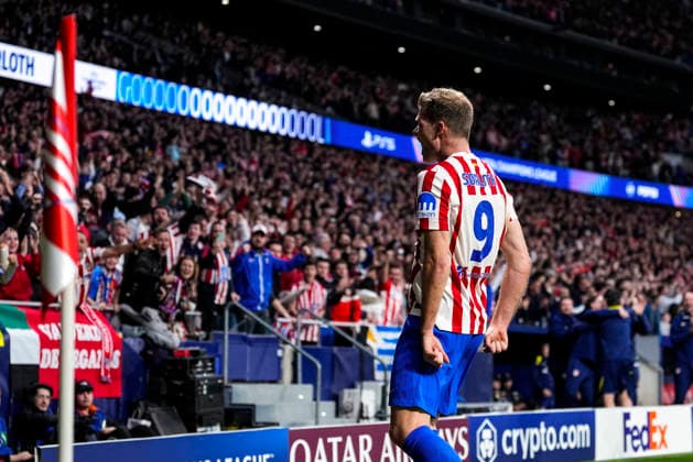 February 24, 2026, Madrid, Madrid, Spain: Alexander Sorloth of Atletico de Madrid celebrates a goal during the UEFA Champions League 2025 26 KO play-offs Second Leg match between Atletico de Madrid and Club Brugge KV at Riyadh Air Metropolitano on February 24, 2026, in Madrid, Spain. Madrid Spain - ZUMAa181 20260224_zaa_a181_145 Copyright: xOscarxJ.xBarrosox
