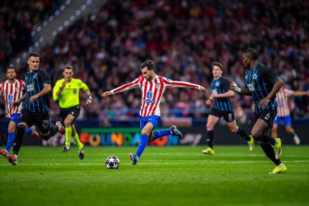 Atletico Madrid v Club Brugge, UEFA Champions League, Madrid, Spain Madrid, Spain. 24th, February 2026. Alex Baena of Atletico Madrid seen during the UEFA Champions League match between Atletico Madrid and Club Brugge at the Estadio Metropolitano in Madrid. Spain, Madrid  Copyright: xGonzalesxPhoto LucianoxLimax