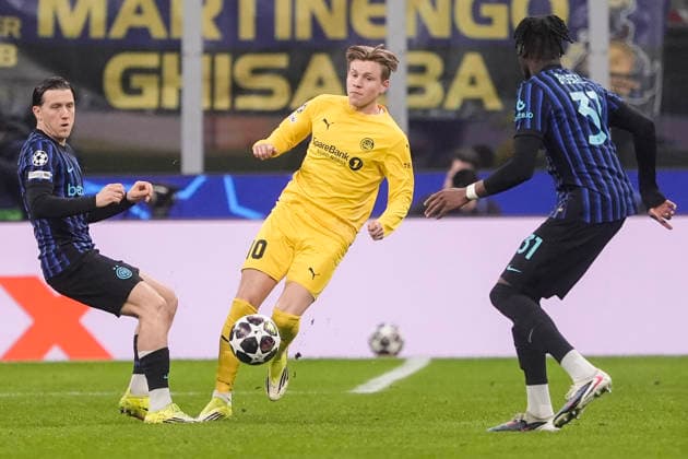 Champions League Inter Milan Bodo Glimt Milan, Italy 20260224 Bodo Glimts Jens Petter Hauge during the Champions League football match between Inter Milan and Bodo Glimt at Stadio San Siro Photo Terje Pedersen NTB Milano Italy EDITORIAL USE ONLY RESTRICTED USE FOR BETTING COMPANIES  Copyright: xTerjexPedersenx xNTBx
