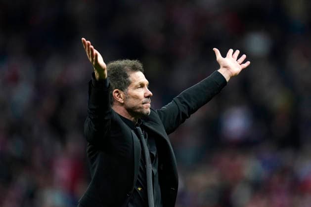 ESP: Atletico de Madrid - Club Brugge. UEFA Champions League. Round of 16. Second Leg. Diego Simeone head coach of Atletico de Madrid celebrates the victory at full time during the UEFA Champions League match, between Atletico de Madrid and Club Brugge, Round of 16, second Leg, played at Riyadh Air Mertropolitano Stadium on February 24, 2026 in Madrid, Spain. kpng Copyright: xCesarxCebollax xPRESSINPHOTOx PS_260224_ATM_BRU_2526_107