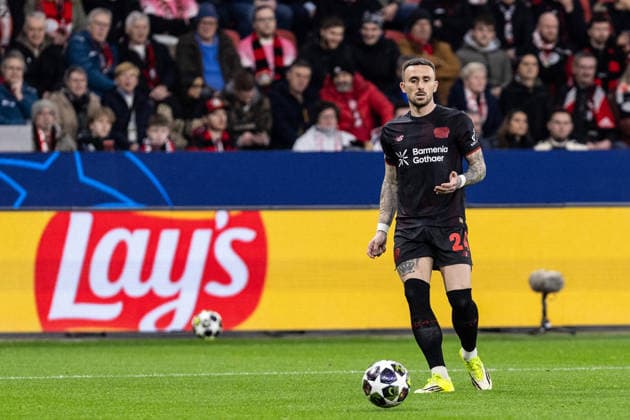 UEFA Champions League Bayer 04 Leverkusen Olympiacos FC 24 02 2026 Aleix García Bayer 04 Leverkusen, 24 UEFA Champions League Bayer 04 Leverkusen Olympiacos FC BayArena, Leverkusen 24 02 2026 Copyright: xBEAUTIFULxSPORTS Buriakovx