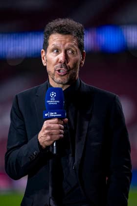 Atletico de Madrid v Club Brugge KV - UEFA Champions League 2025 26 League Knockout Play-off Second Leg Diego Pablo Simeone, head coach of Atletico de Madrid, is interviewed at the end of the the UEFA Champions League 2025 26 League Knockout Play-off Second Leg match between Atletico de Madrid and Club Brugge KV at Estadio Riyadh Air Metropolitano on February 24, 2026 in Madrid, Spain. Madrid Estadio Riyadh Air Metropolitano Madrid Spain Copyright: xAlbertoxGardinx AGardin_20260224_Foot_Champ_Atl_Mad_Bru_1068