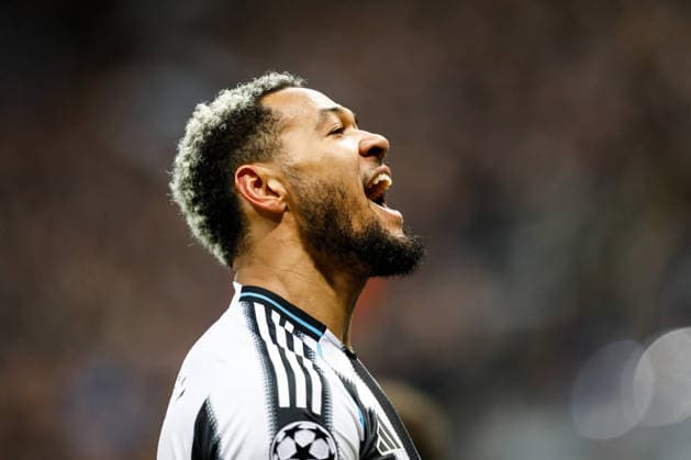 Newcastle United v QarabaÄü FK UEFA Champions League Joelinton of Newcastle United celebrates after scoring his teams second goal during the UEFA Champions League Knockout Play-off Second Leg match at St. James s Park, Newcastle 24 02 2026 UK Newspapers OUT Copyright: xMaxxTomlinsonx FIL-23037-0040