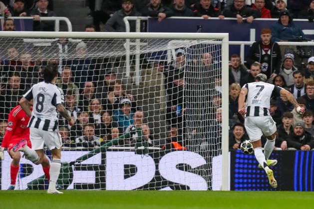 Newcastle United v QarabaÄü FK, UEFA Champions League Joelinton Of Newcastle United scores a GOAL 2-0 during the Newcastle United v QarabaÄü FK UEFA Champions League Play-Offs 2nd Leg match at St. James Park, Newcastle Upon Tyne, England on 24 February 2026 Credit: Lee Keuneke Every Second Media Editorial use only. All images are copyright Every Second Media Limited. No images may be reproduced without prior permission. Copyright: xIMAGO EveryxSecondxMediax ESM-1821-0049 LeexKeunekex xEveryxSecondxMediax