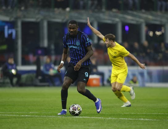 Marcus Thuram of FC Inter during the Uefa Champions League, second leg play-off, season 2025 2026, football match between, FC Internazionale Milano v Fotballklubben Bodo Glimt on 24 February 2026 at â?? Giuseppe Meazza Stadium, San Siro, Milan, Italy Photo Nderim Kaceli  Copyright: xNderimxKaceli IPAxSportx xipa-agency.netx xx IPA_71977883 IPA_Agency_IPA71977883