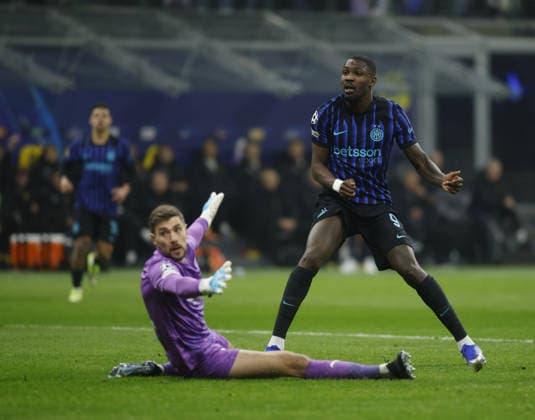 Marcus Thuram of FC Inter during the Uefa Champions League, second leg play-off, season 2025 2026, football match between, FC Internazionale Milano v Fotballklubben Bodo Glimt on 24 February 2026 at â?? Giuseppe Meazza Stadium, San Siro, Milan, Italy Photo Nderim Kaceli  Copyright: xNderimxKaceli IPAxSportx xipa-agency.netx xx IPA_71977910 IPA_Agency_IPA71977910