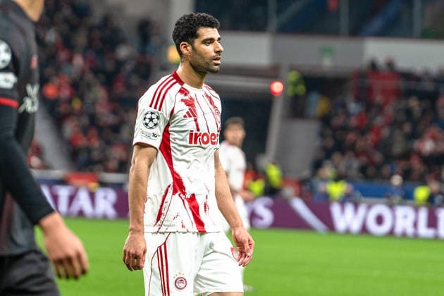 UEFA Champions League 2025 2026 Bayer 04 Leverkusen vs Olympiakos Piraeus, Play Offs second round, Tuesday, 23 02 2026 BayArena Nordrhein Westfalen, Germany Mehdi Taremi Olympiakos Piraeus, 99 Copyright: xCelinaxLeiersx