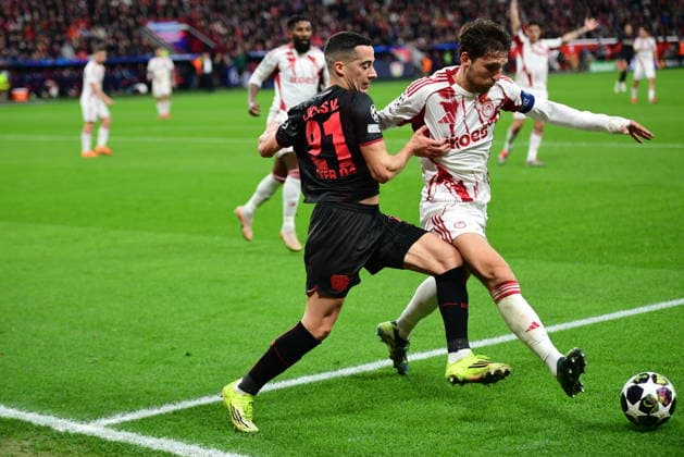 Bayer 04 Leverkusen v Olympiacos - UEFA Champions League LEVERKUSEN, GERMANY - FEBRUARY 24: Lucas Vazquez (21) of Bayer 04 Leverkusen in action during the UEFA Champions League play-off match between Bayer 04 Leverkusen and Olympiacos at BayArena in Leverkusen, Germany, on February 24, 2026. Hesham Elsherif Anadolu Leverkusen Germany. Editorial use only. Please get in touch for any other usage.  Copyright: x2026xAnadoluxHeshamxElsherifx