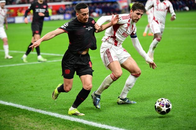 Bayer 04 Leverkusen v Olympiacos - UEFA Champions League LEVERKUSEN, GERMANY - FEBRUARY 24: Lucas Vazquez (21) of Bayer 04 Leverkusen in action during the UEFA Champions League play-off match between Bayer 04 Leverkusen and Olympiacos at BayArena in Leverkusen, Germany, on February 24, 2026. Hesham Elsherif Anadolu Leverkusen Germany. Editorial use only. Please get in touch for any other usage.  Copyright: x2026xAnadoluxHeshamxElsherifx