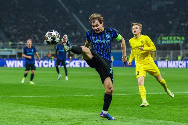 FC Internazionale vs FK Bodo Glimt UEFA Champions League 2025 26 League Knockout Play off Second Leg 24 02 2026 Nicolo Barella of FC Internazionale seen in action during UEFA Champions League 2025 26 League Knockout Play off Second Leg football match between FC Internazionale and FK Bodo Glimt at San Siro Stadium in Milan Copyright: xBEAUTIFULxSPORTS Carabellix