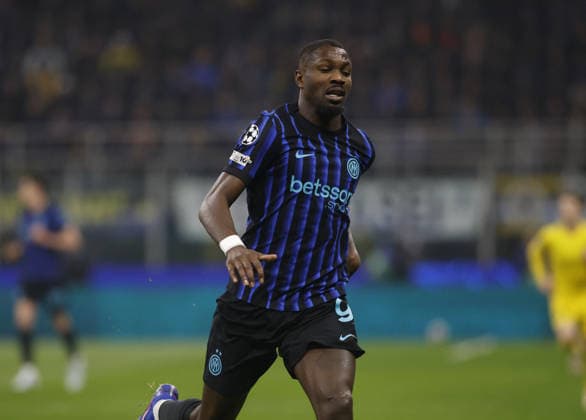 CALCIO - UEFA Champions League - Inter - FC Internazionale vs FK Bodo Glimt Marcus Thuram of FC Inter during the Uefa Champions League, second leg play-off, season 2025 2026, football match between, FC Internazionale Milano v Fotballklubben Bodo Glimt on 24 February 2026 at â?? Giuseppe Meazza Stadium, San Siro, Milan, Italy Photo Nderim Kaceli Milan Italy  Copyright: xIPAxSport ABACAx