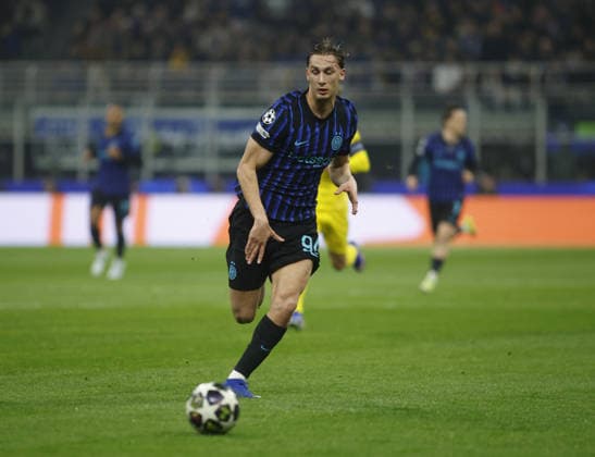 CALCIO - UEFA Champions League - Inter - FC Internazionale vs FK Bodo Glimt Pio Esposito of FC Inter during the Uefa Champions League, second leg play-off, season 2025 2026, football match between, FC Internazionale Milano v Fotballklubben Bodo Glimt on 24 February 2026 at â?? Giuseppe Meazza Stadium, San Siro, Milan, Italy Photo Nderim Kaceli Milan Italy  Copyright: xIPAxSport ABACAx