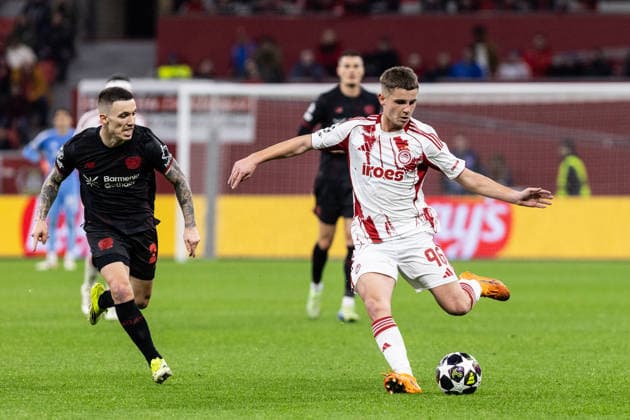 UEFA Champions League Bayer 04 Leverkusen Olympiacos FC 24 02 2026 Christos Mouzakitis Olympiacos FC, 96 UEFA Champions League Bayer 04 Leverkusen Olympiacos FC BayArena, Leverkusen 24 02 2026 Copyright: xBEAUTIFULxSPORTS Buriakovx