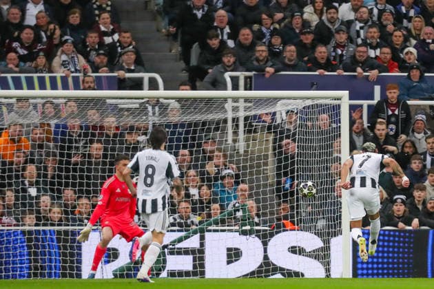 Newcastle United v QarabaÄü FK, UEFA Champions League Joelinton Of Newcastle United scores a GOAL 2-0 during the Newcastle United v QarabaÄü FK UEFA Champions League Play-Offs 2nd Leg match at St. James Park, Newcastle Upon Tyne, England on 24 February 2026 Credit: Lee Keuneke Every Second Media Editorial use only. All images are copyright Every Second Media Limited. No images may be reproduced without prior permission. Copyright: xIMAGO EveryxSecondxMediax ESM-1821-0055 LeexKeunekex xEveryxSecondxMediax