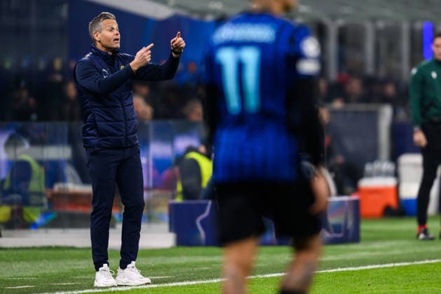 260224 Head coach Kjetil Knutsen of Bodo Glimt during the UEFA Champions League football match between Inter and Bodo Glimt on February 24, 2026 in Milan Photo Marius Simensen BILDBYRAN COP 238 MM0057 bbeng football fotball fotboll soccer uefa champions league mesterligaen bodo glimt inter fc internazionale milano  Copyright: MARIUSxSIMENSEN BB260224BB400