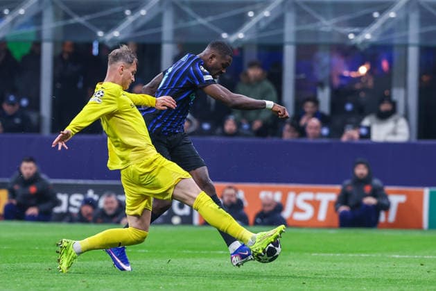 FC Internazionale vs FK Bodo Glimt UEFA Champions League 2025 26 League Knockout Play off Second Leg 24 02 2026 Marcus Thuram of FC Internazionale seen in action during UEFA Champions League 2025 26 League Knockout Play off Second Leg football match between FC Internazionale and FK Bodo Glimt at San Siro Stadium in Milan Copyright: xBEAUTIFULxSPORTS Carabellix