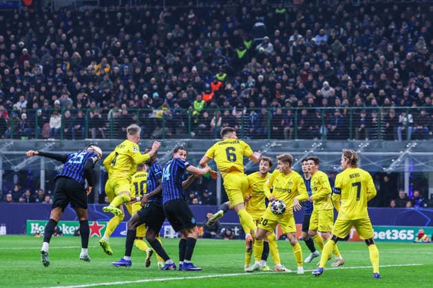 FC Internazionale vs FK Bodo Glimt UEFA Champions League 2025 26 League Knockout Play off Second Leg 24 02 2026 Manuel Akanji of FC Internazionale seen in action during UEFA Champions League 2025 26 League Knockout Play off Second Leg football match between FC Internazionale and FK Bodo Glimt at San Siro Stadium in Milan Copyright: xBEAUTIFULxSPORTS Carabellix