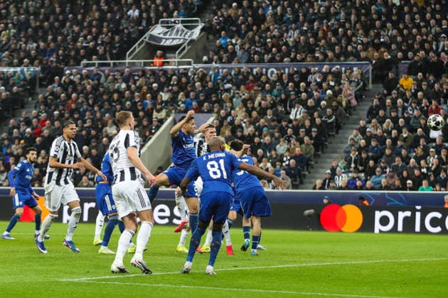 Newcastle United v QarabaÄü FK, UEFA Champions League Sven Botman Of Newcastle United scores a GOAL 3-1 during the Newcastle United v QarabaÄü FK UEFA Champions League Play-Offs 2nd Leg match at St. James Park, Newcastle Upon Tyne, England on 24 February 2026 Credit: Lee Keuneke Every Second Media Editorial use only. All images are copyright Every Second Media Limited. No images may be reproduced without prior permission. Copyright: xIMAGO EveryxSecondxMediax ESM-1821-0076 LeexKeunekex xEveryxSecondxMediax