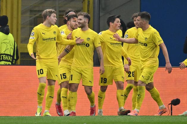 Jens Petter Hauge of FK Bodo Glimt celebrates after scoring the goal of 0-1 during the UEFA Champions League 2025 26 League Knockout Play-off Second Leg match between F.C. Inter and FK Bodo Glimt at the San Siro Stadium on February 24, 2026 in Milan, Italy.  Copyright: xDomenicoxCippitelli IPAxSportx xipa-agency.netx xx IPA_71980446 IPA_Agency_IPA71980446