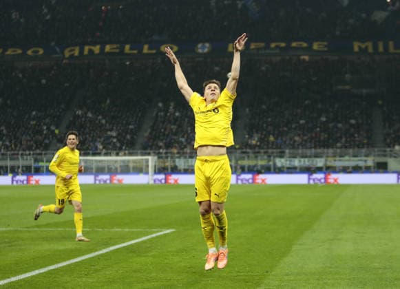 Jostein Gundersen of FK Bodo Glimt during the Uefa Champions League, second leg play-off, season 2025-2026, football match between, FC Internazionale Milano v Fotballklubben Bodo Glimt on 24 February 2026 at â?? Giuseppe Meazza Stadium, San Siro, Milan, Italy Photo Nderim Kaceli  Copyright: xNderimxKaceli IPAxSportx xipa-agency.netx xx IPA_71980594 IPA_Agency_IPA71980594