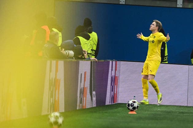 JENS PETTER HAUGE of FK Bodo Glimt celebrating after a goal during the UEFA Champions League 2025 2026 Knockout Play-off Second Leg between Inter FC Internazionale and FK Bodo Glimt, 24 of February 2026, at Giuseppe Meazza San Siro Siro stadium in Milan, Italy  Copyright: xTizianoxBallabio IPAxSportx xipa-agency.netx xx IPA_71980751 IPA_Agency_IPA71980751