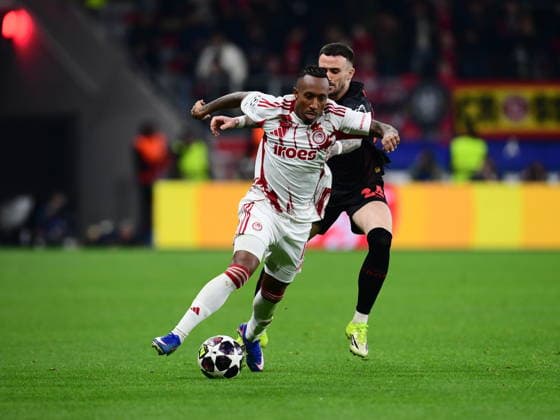 UEFA Champions League - Bayer 04 Leverkusen vs Olympiacos FC - Gelson Martins of Olympiacos FC in action during the UEFA Champions League Play-Offs 2nd leg soccer match between Bayer 04 Leverkusen and Olympiacos FC in BayArena, Leverkusen, Germany, on 24 February 2026. IMAGO ONE INCH PRODUCTIONS LEVERKUSEN GERMANY Copyright: xONExINCHxPRODUCTIONSx 6868595