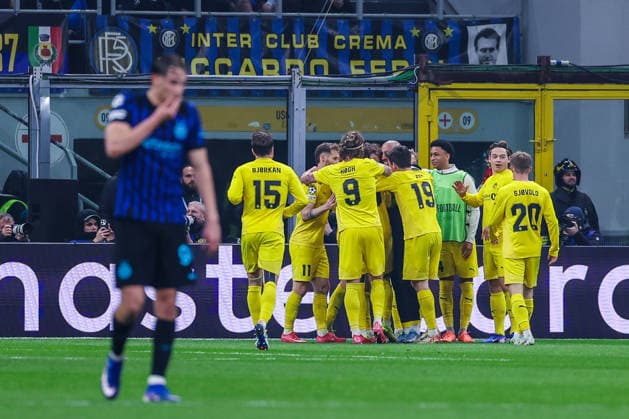 FC Internazionale vs FK Bodo Glimt UEFA Champions League 2025 26 League Knockout Play off Second Leg 24 02 2026 Hakon Evjen of FK Bodo Glimt celebrates with his team mates after scoring a goal during UEFA Champions League 2025 26 League Knockout Play off Second Leg football match between FC Internazionale and FK Bodo Glimt at San Siro Stadium in Milan Copyright: xBEAUTIFULxSPORTS Carabellix
