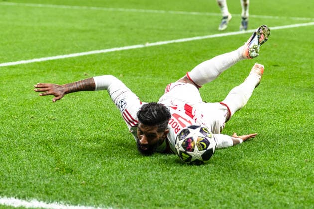 UEFA Champions League 2025 2026 Bayer 04 Leverkusen vs Olympiakos Piraeus, Play Offs second round, Tuesday, 23 02 2026 BayArena Nordrhein Westfalen, Germany Rodinei Olympiakos Piraeus, 23 Copyright: xCelinaxLeiersx