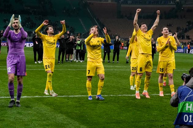Champions League Inter Milan Bodo Glimt Milan, Italy 20260224 Bodo Glimt cheers after the Champions League football match between Inter Milan and Bodo Glimt at Stadio San Siro Photo Terje Pedersen NTB Milano Italy EDITORIAL USE ONLY RESTRICTED USE FOR BETTING COMPANIES  Copyright: xTerjexPedersenx xNTBx