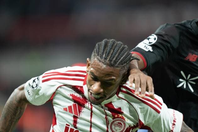 UEFA Champions League Bayer 04 Leverkusen vs Olympiacos Andre Luiz of Olympiacos during the UEFA Champions League match at BayArena. 2025 Taisei Films. All rights reserved. Copyright: xTaiseixIwamotox